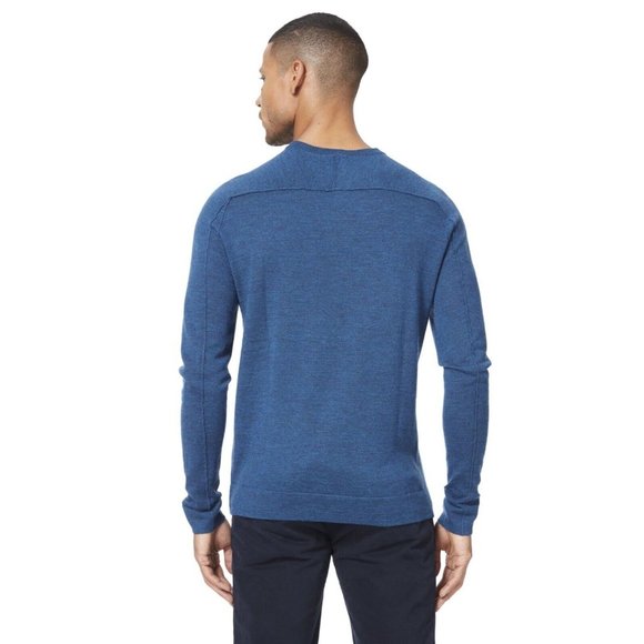 GOOD MAN BRAND Slim Fit Notch Neck Wool Sweater In Teal size XL 239$ - Picture 6 of 9